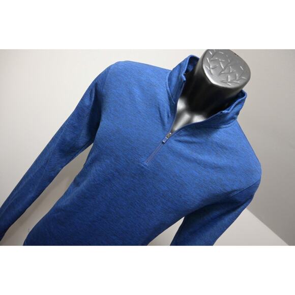 Under Armour 1/4 Zip Jacket Blue HeatGear Light Weight Athletic Mens Size Small - Picture 4 of 7